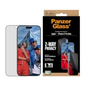 PanzerGlass 2-Way Privacy Skærmbeskytter til iPhone 17 Pro Max