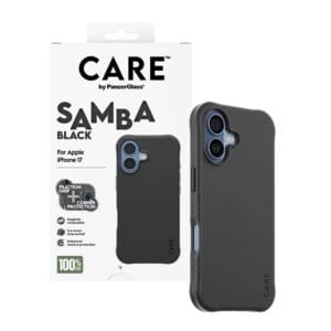 CARE by PanzerGlass Fashionable Case Samba Beskyttelsescover til iPhone 17 Sort