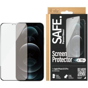 SAFE. by PanzerGlass Skærmbeskytter Sort Transparent Apple iPhone 12, 12 Pro