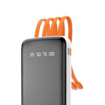 Dudao K6Pro powerbank 10000mAh 10Watt 4xcables hvid