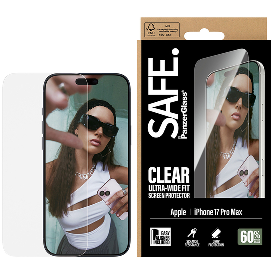 68c018546e119925639383 SAFE. by PanzerGlass® Screen Protector iPhone 17 Pro Max