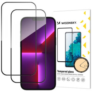 Wozinsky Full Glue Tempered Glass 2-Pack for iPhone 17, iPhone 16 Pro