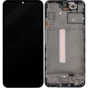 Samsung Galaxy A25 5G (A256) LCD Skærm med ramme (Sort) (Original)