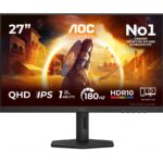 AOC Gaming Q27G4XF 27" Fast IPS 2560 x 1440 (2K) HDMI DisplayPort 180Hz