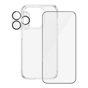 PanzerGlass Skærm/objektiv/rygbeskyttersæt Sort Transparent Apple iPhone 15 Pro