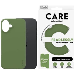 PanzerGlass CARE Fashionable Case til iPhone 16 Plus Grøn